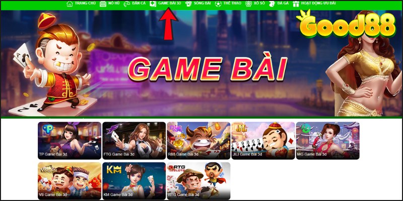 Giới thiệu mục Game Bài tại cổng giải trí